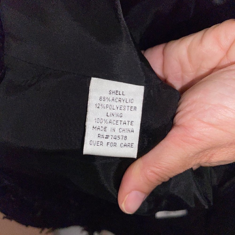 Cache Womens Blazer Black Size 2 Vintage Textured Lined Acrylic Blend Fringe - Picture 11 of 16